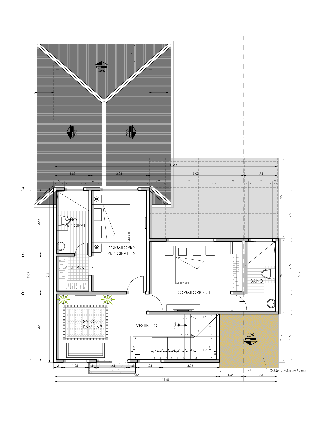 Model Home A — 3 bedroom floor plan, 2nd floor